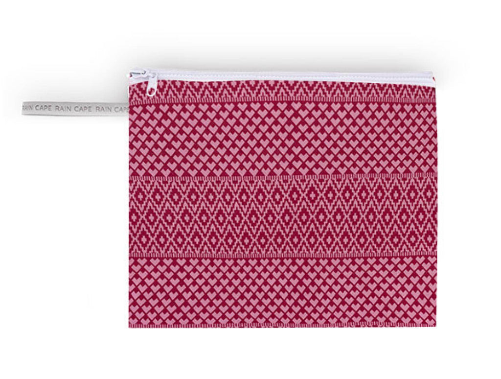 Unisex-Multifunktionsponcho mit selbstfaltender Tasche ": Ethnischer Burgunder