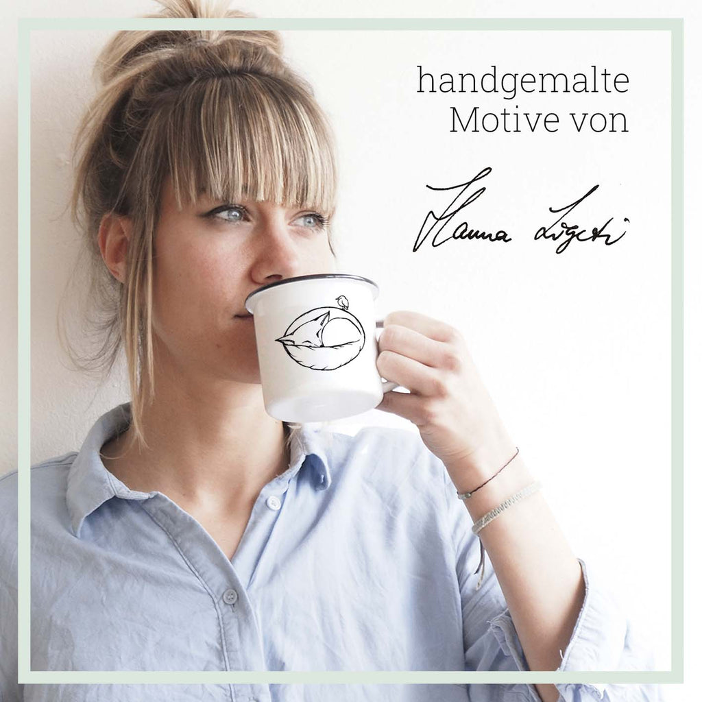 LIGARTI Emailletasse – Kaninchen & Biber