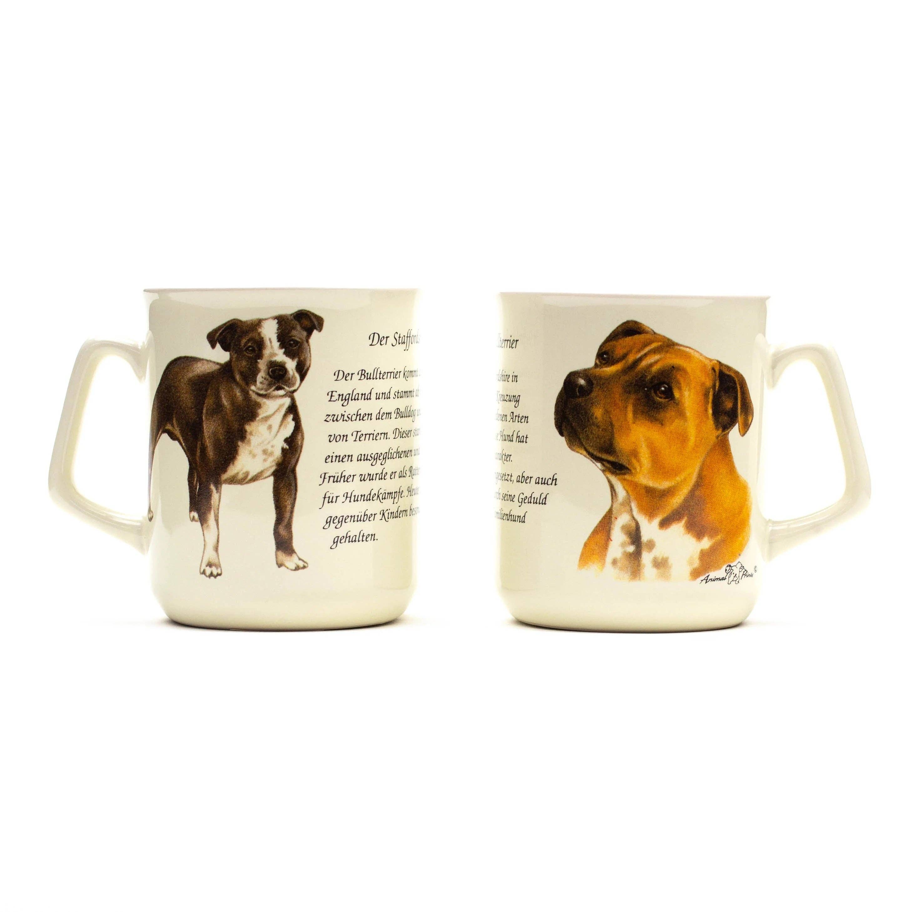 Staffordshire Terrier Tasse  schriftzug