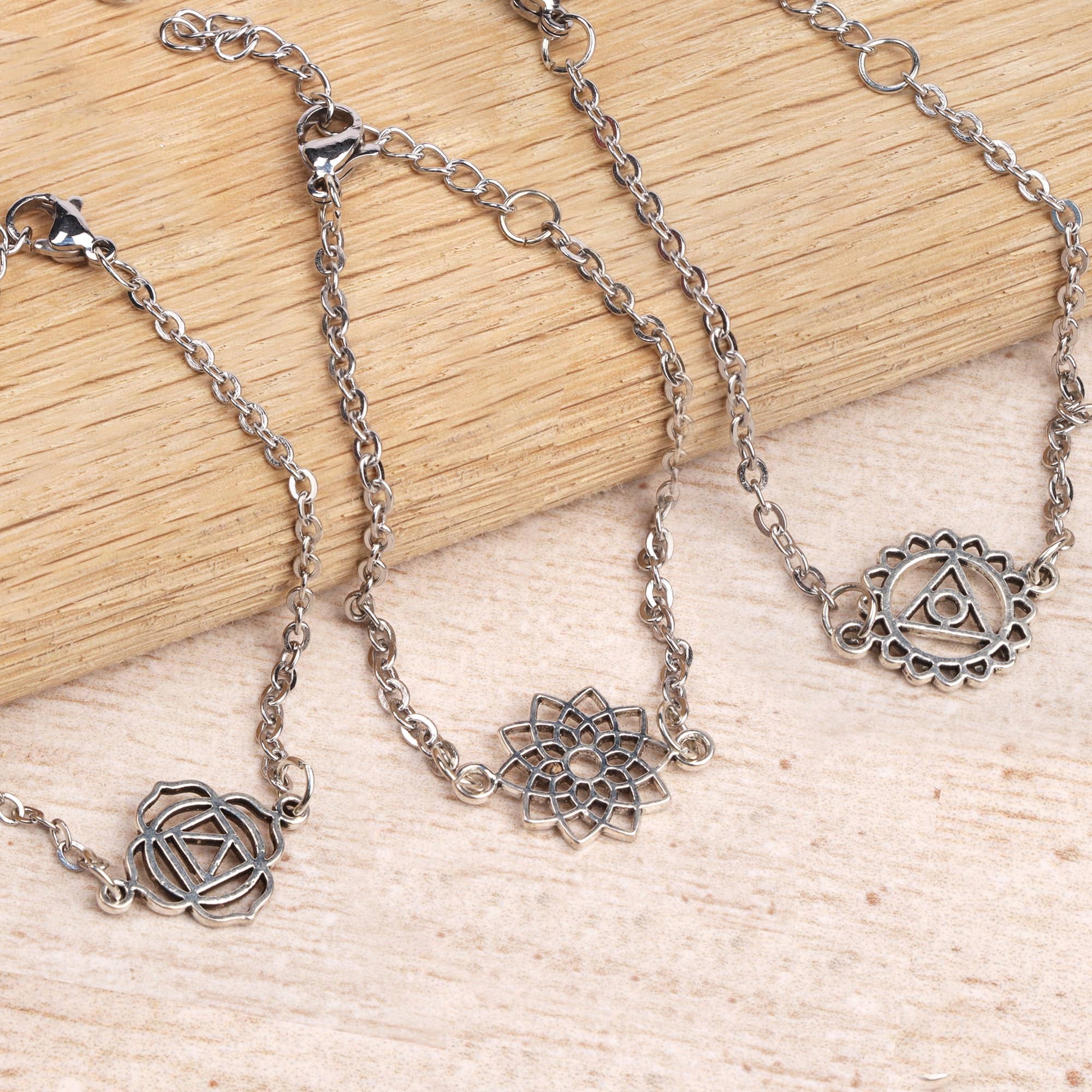 Seven Chakra Armbänder mit verstellbarem Verschluss