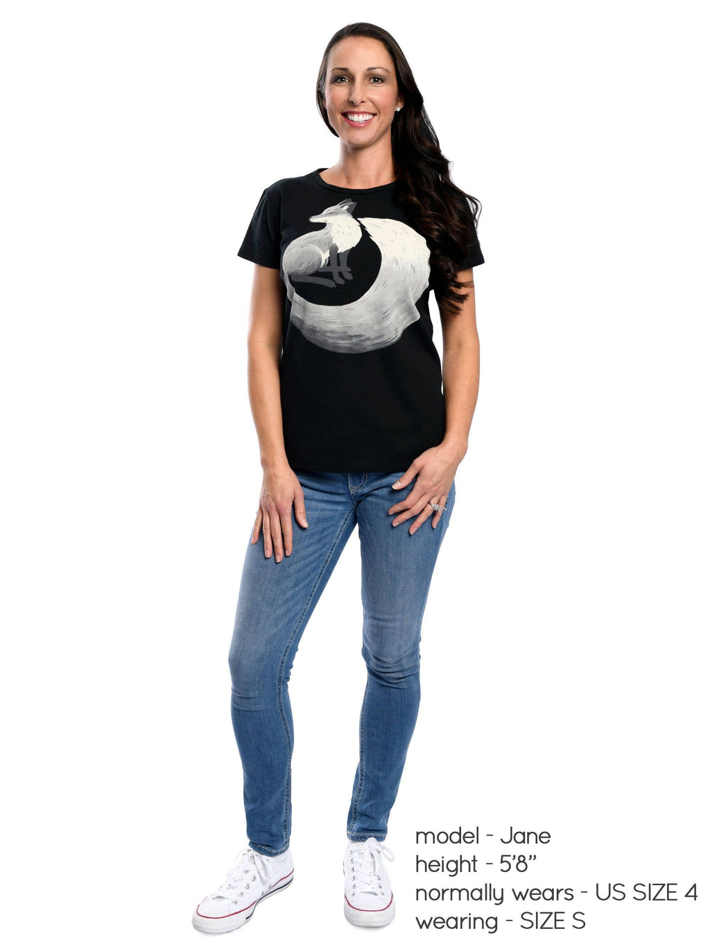Kurzarm-T-Shirt für Damen -Fuchs T-Shirts aus Bio-Baumwolle
