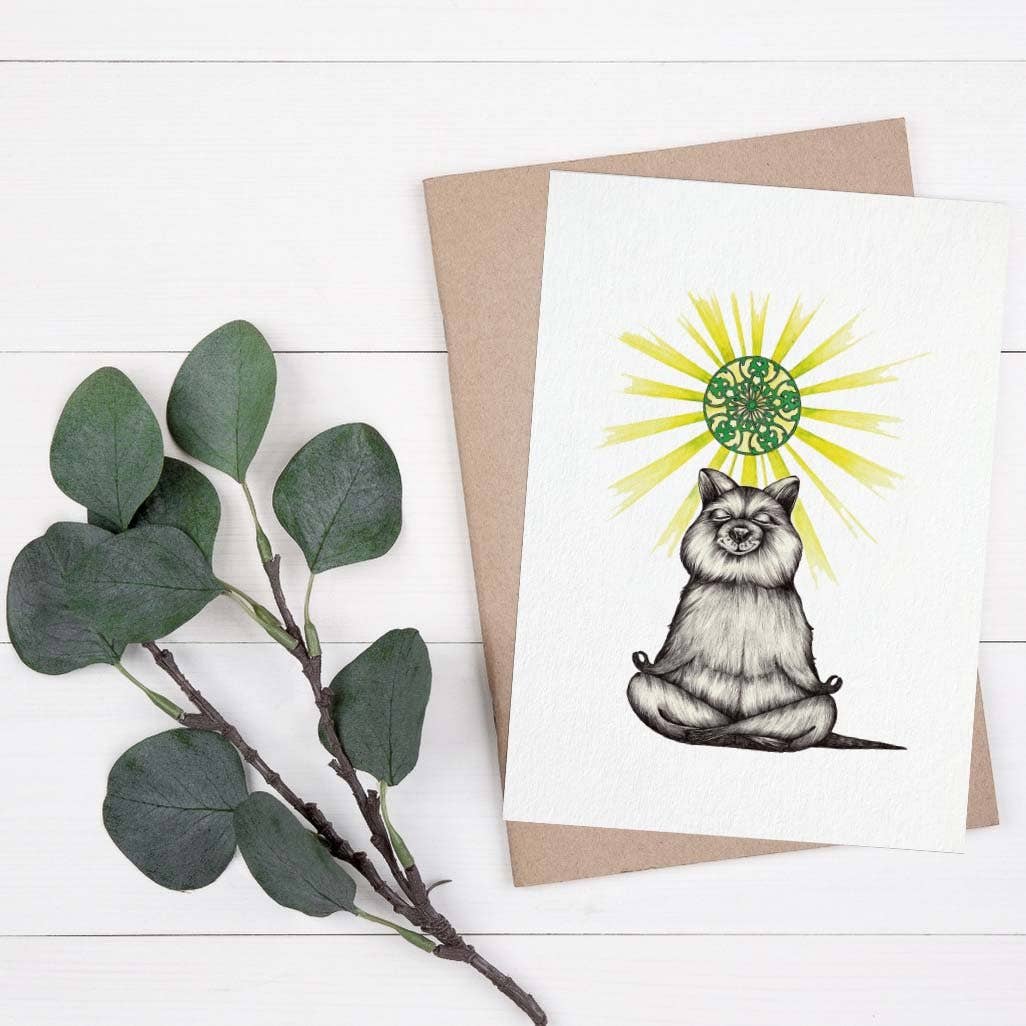 Postkarte [Bambuspapier] - Yogibär