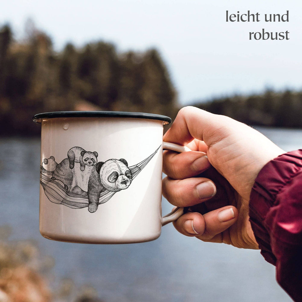 LIGARTI Emailletasse – Panda Pause