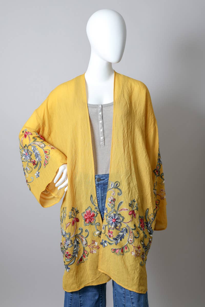 Schicker Blumenkimono in voller Länge — Vielseitiges Kleidungsstück im Lagenlook 🌼