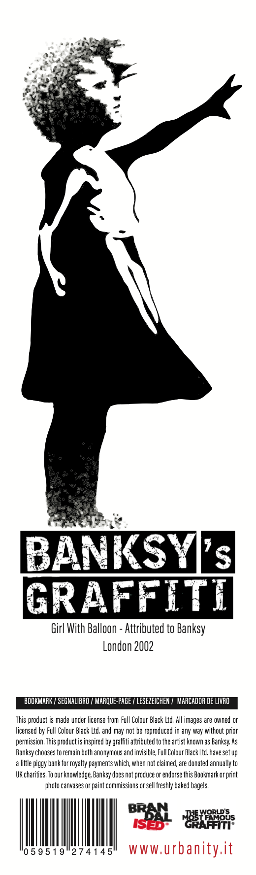 Banksy Lesezeichen „Soft-Touch“ - Mädchen mit Ballon