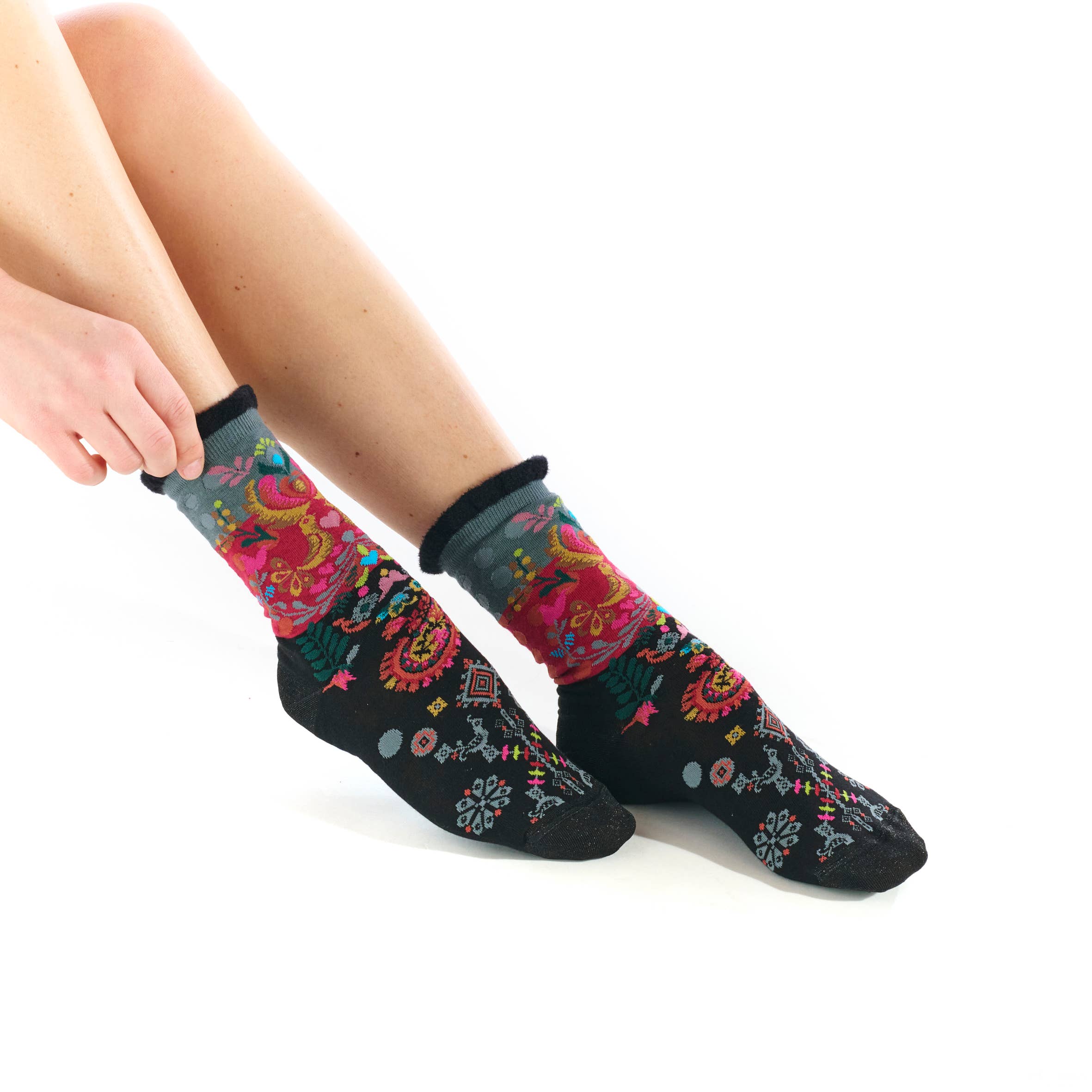 FIL DE JOUR Envolée Socken, Einheitsgröße 36/41 mit Einhornmotiv