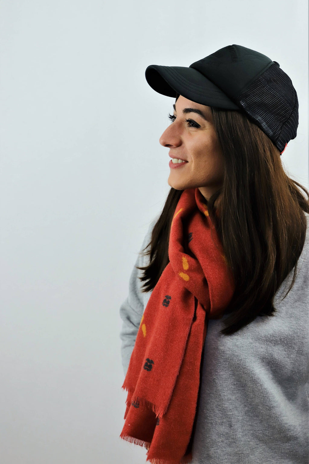Warmer Baumwoll-Schal für Herren mit Vintage-Muster