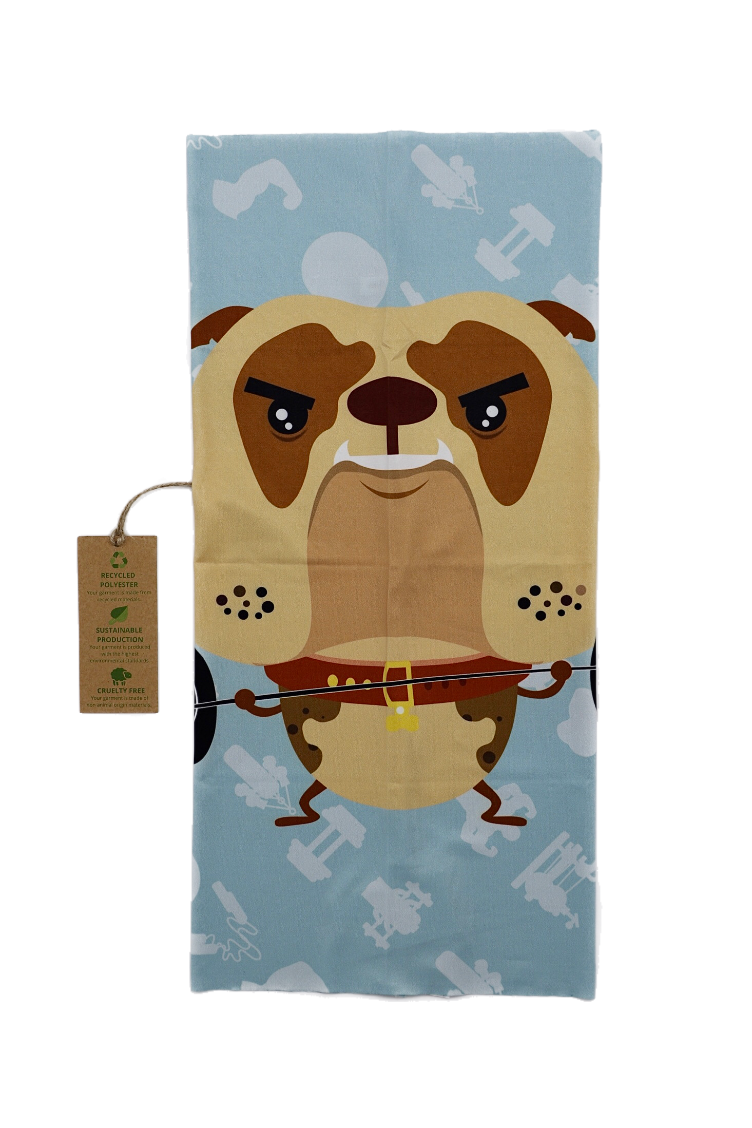 Blaue Bandana mit Hundemuster