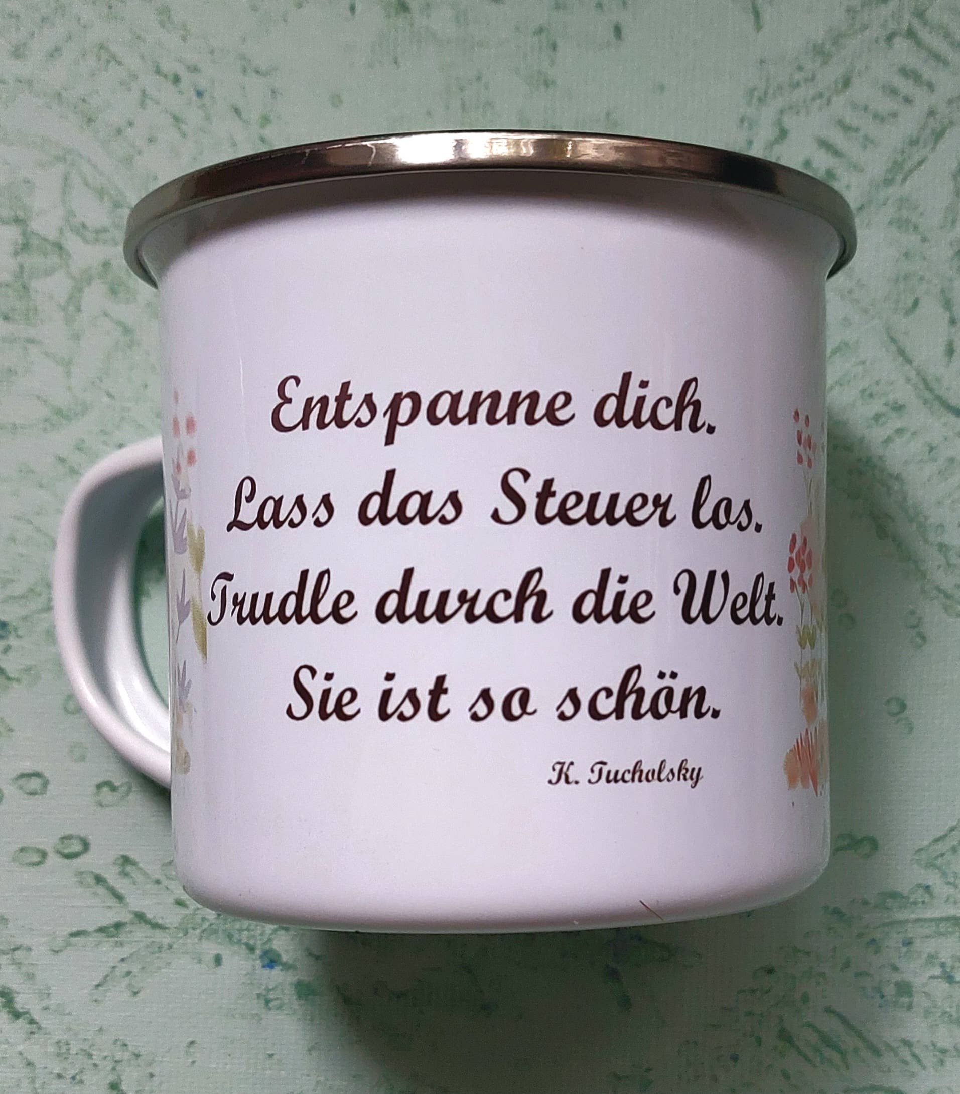 Meisie Berlin Emailletasse Hase Tucholsky