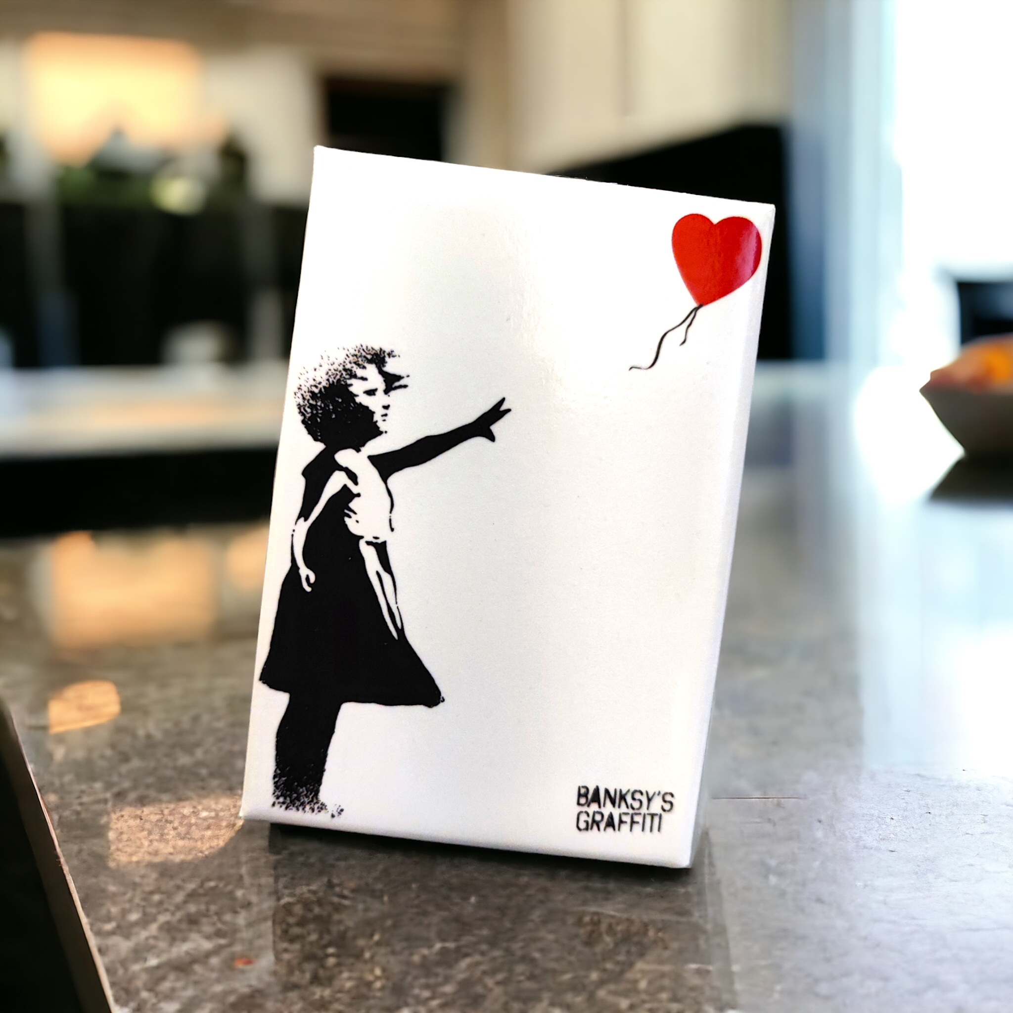 Banksy's Graffiti Fridge Magnet - Girl With Red Balloon