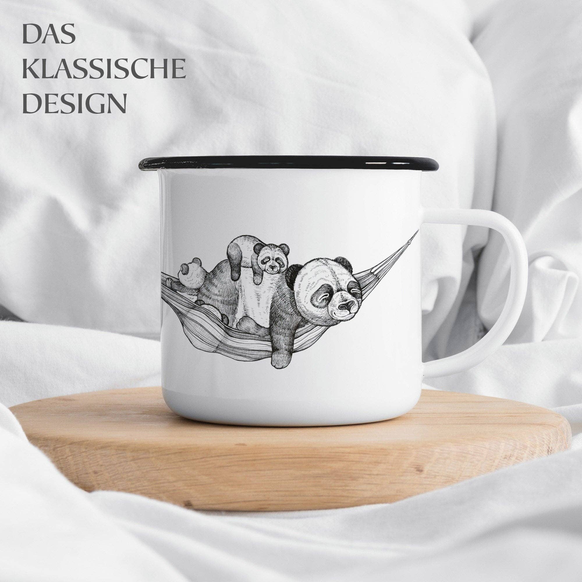 LIGARTI Emailletasse – Panda Pause