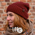 LOT83 Gestrickte Mütze Sophie in Bordeaux