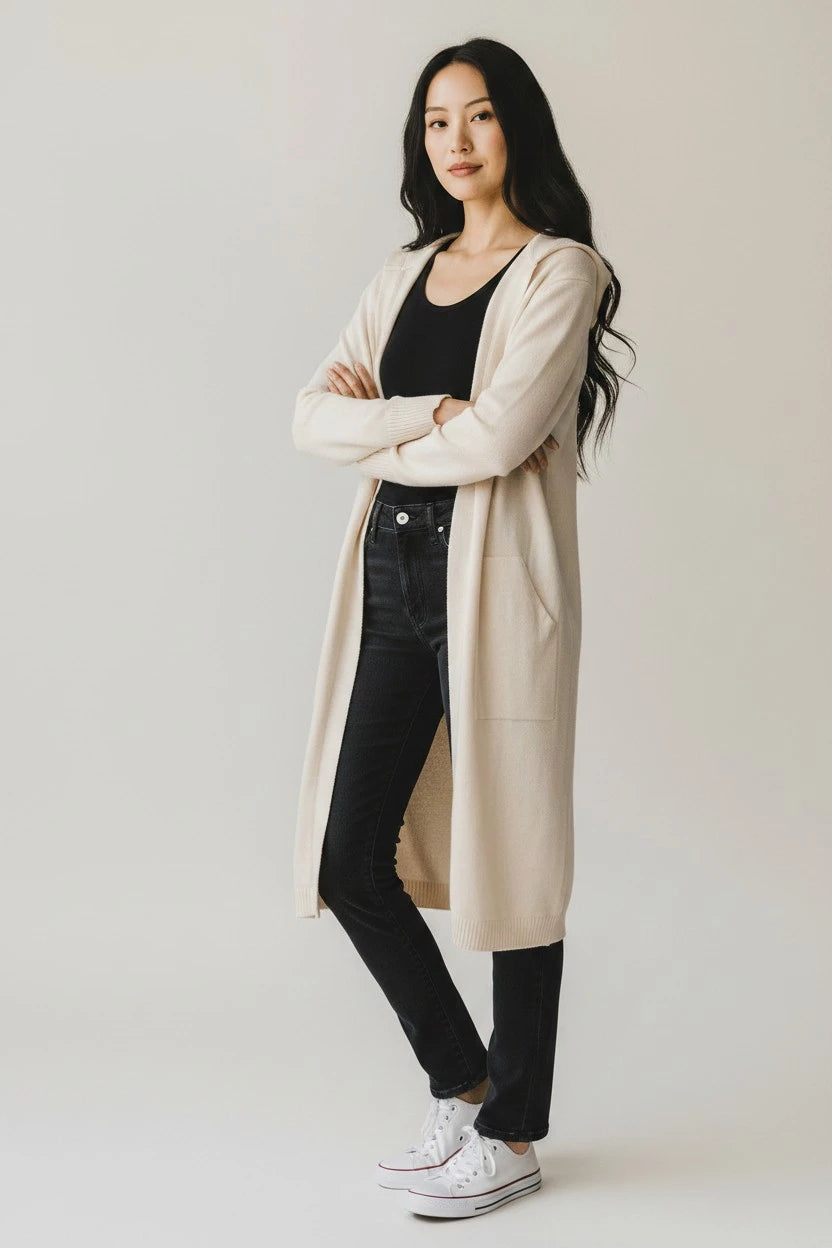 Gemütlicher Chic Kapuzen-Cardigan – Sanfte Eleganz