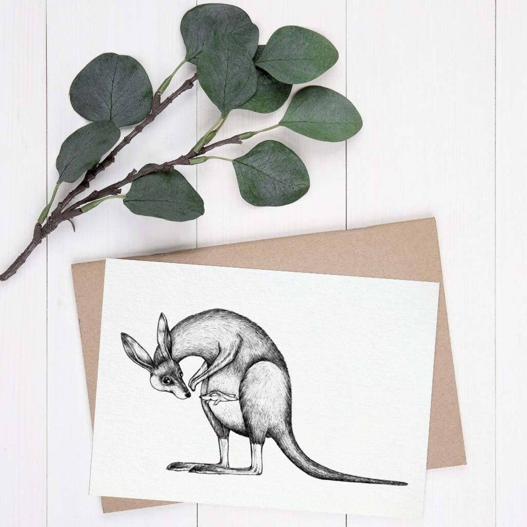 Postkarte [Bambuspapier] - Känguru