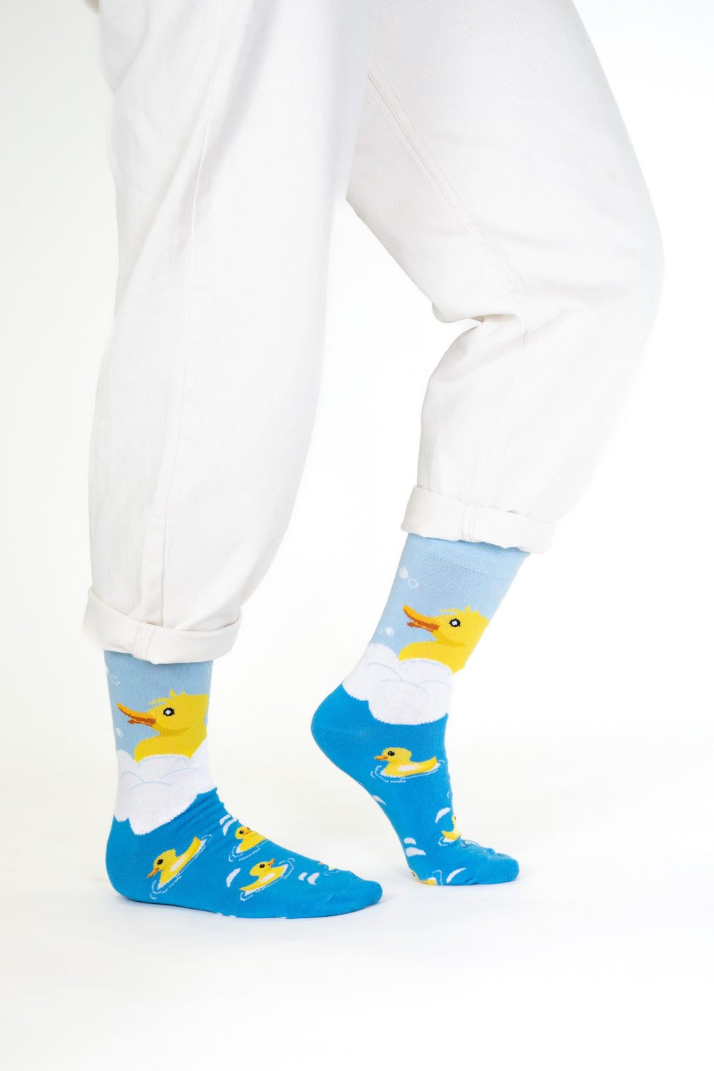 Billy Brown Himmelblaue Bio-Baumwollsocken mit Entenmotiv