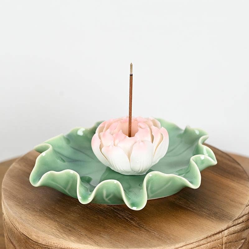 Keramik-Räuchergefäß „Lotus Flower“