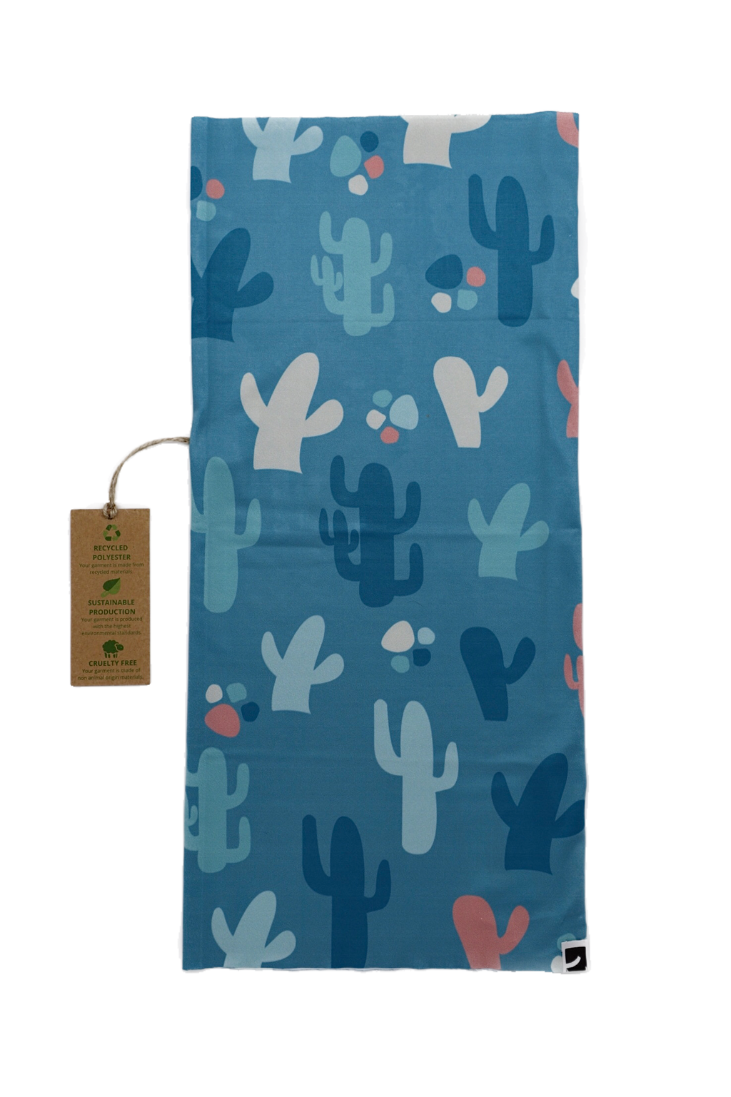 Bandana mit Kaktusmuster in Blau