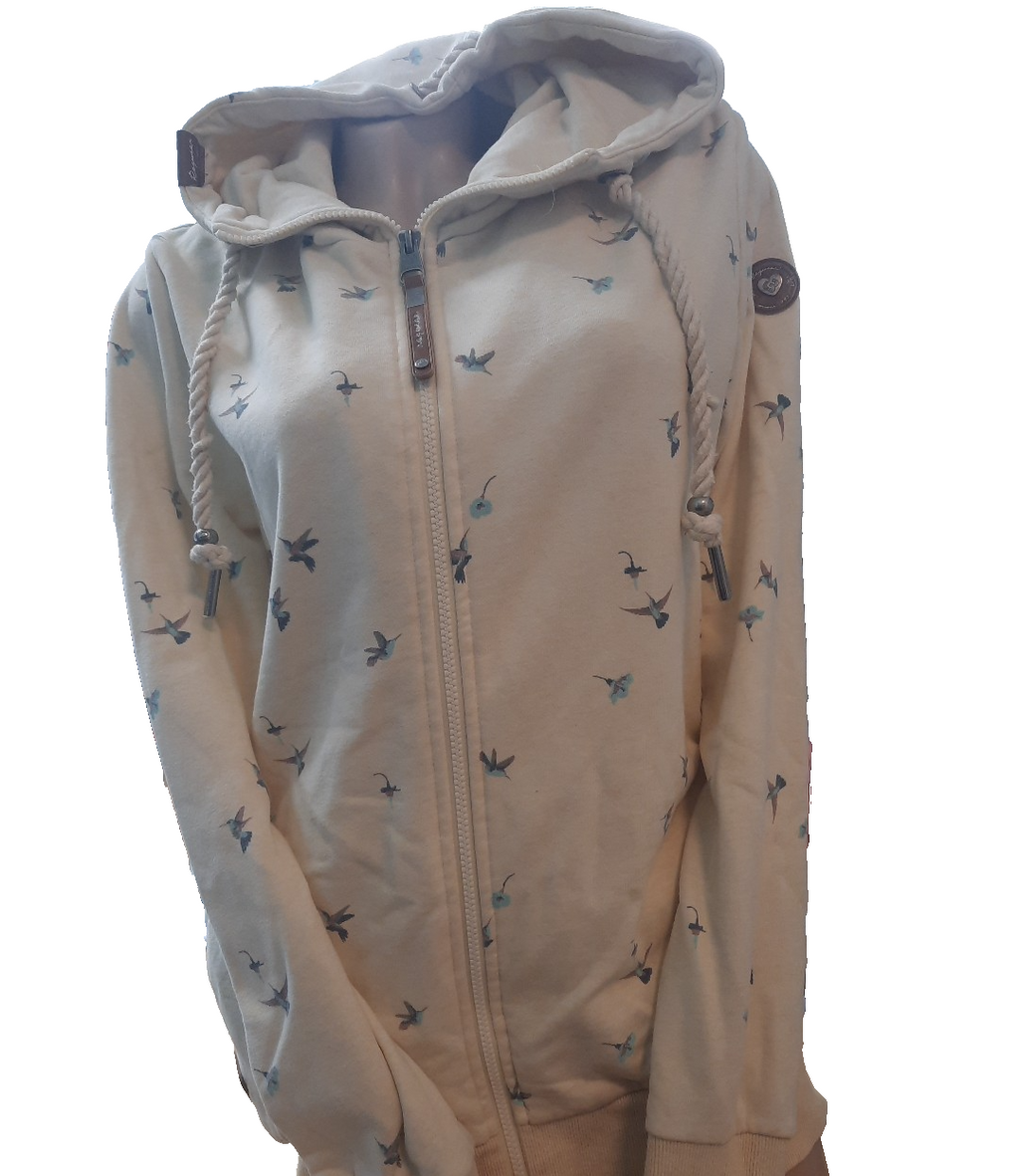 Ragwear Sweatjacke mit  Taschen Kolibri Vegan Gelbstichig1