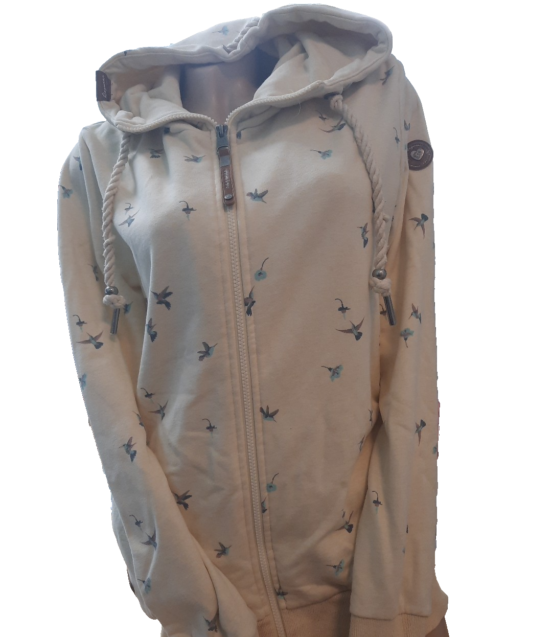 Ragwear Sweatjacke mit  Taschen Kolibri Vegan Gelbstichig1