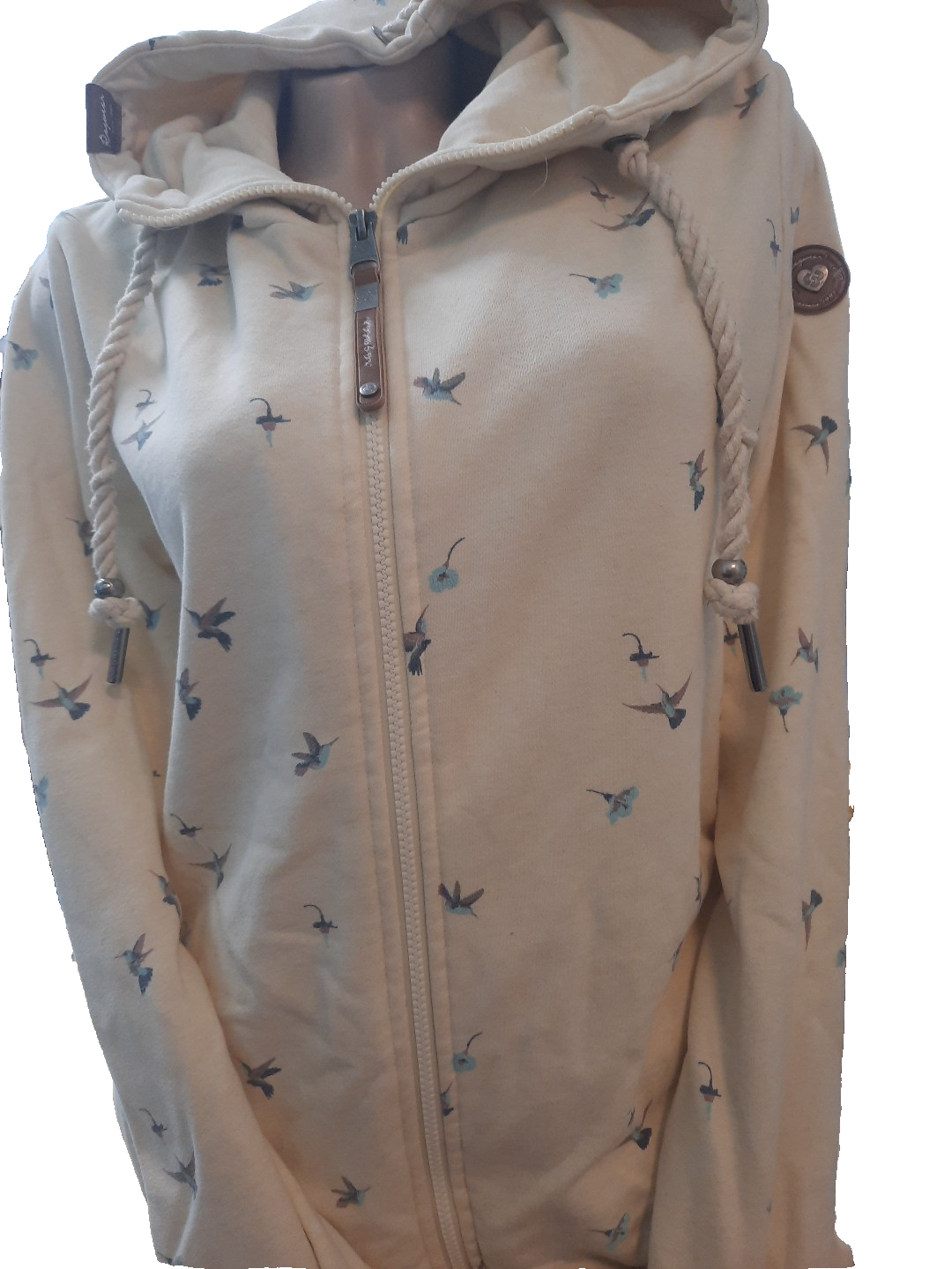 Ragwear Sweatjacke mit  Taschen Kolibri Vegan Gelbstichig2