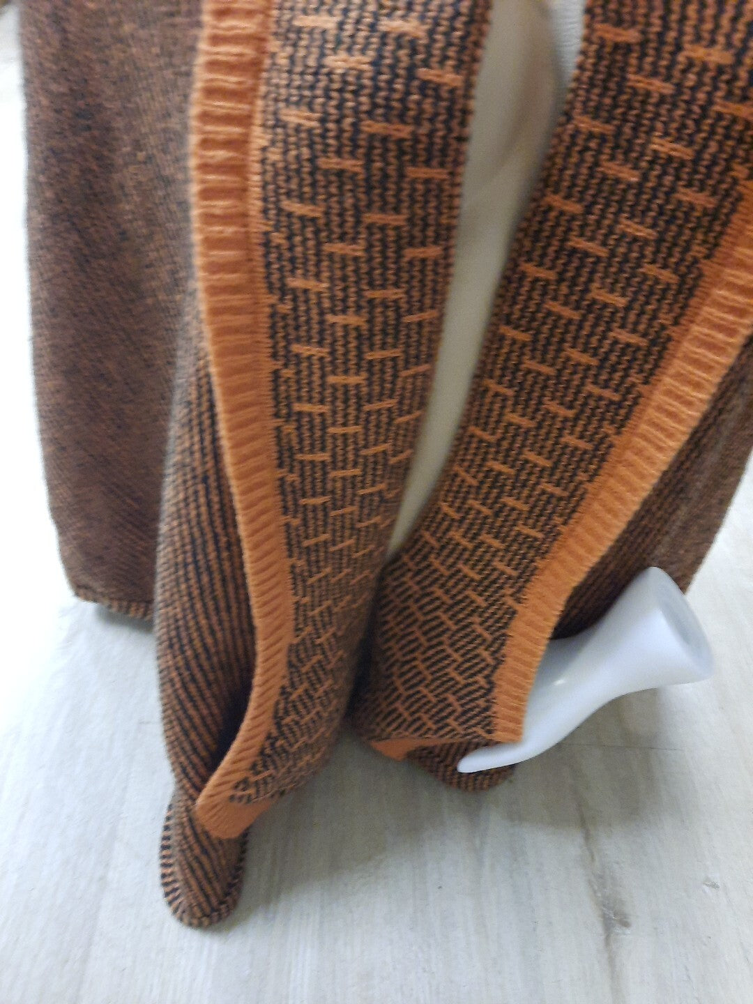 Poncho damen winter xxl Schal Rost/Orange11