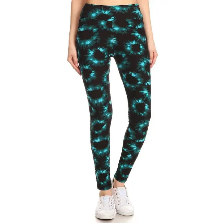 Leggings damen Batik muster im YogaStil, bedruckt0