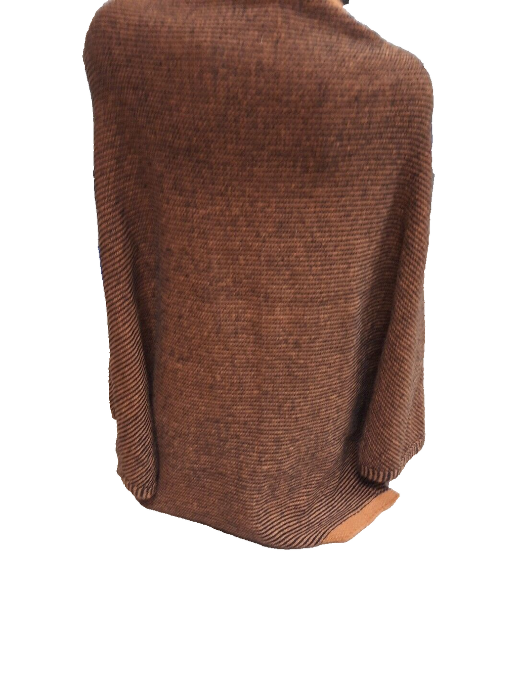 Poncho damen winter xxl Schal Rost/Orange8
