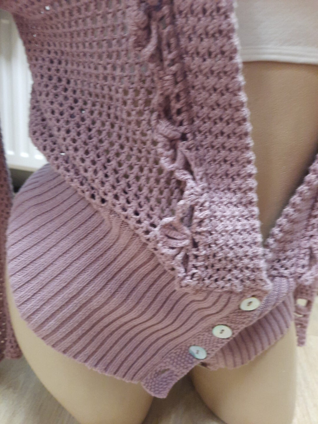 noa noa strickjacke Ausgefallen verspielt viele dedails vorne offen8