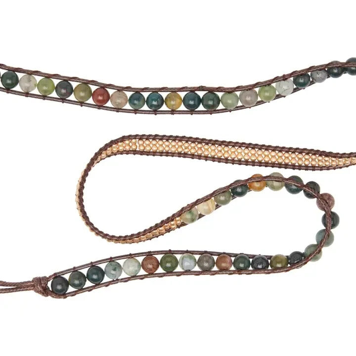 KARMA YOGA Wickelarmband „Lichtenergie“ aus indischem Achat1