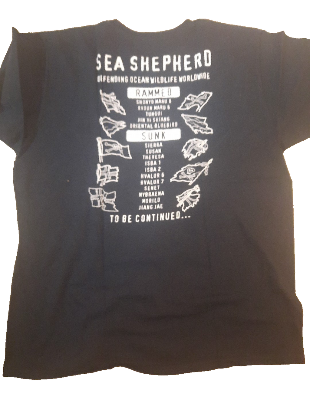 Sea Shepherd T shirt Herren DEFENDING OCEAN WILDLIFE WORLDOWIDE3