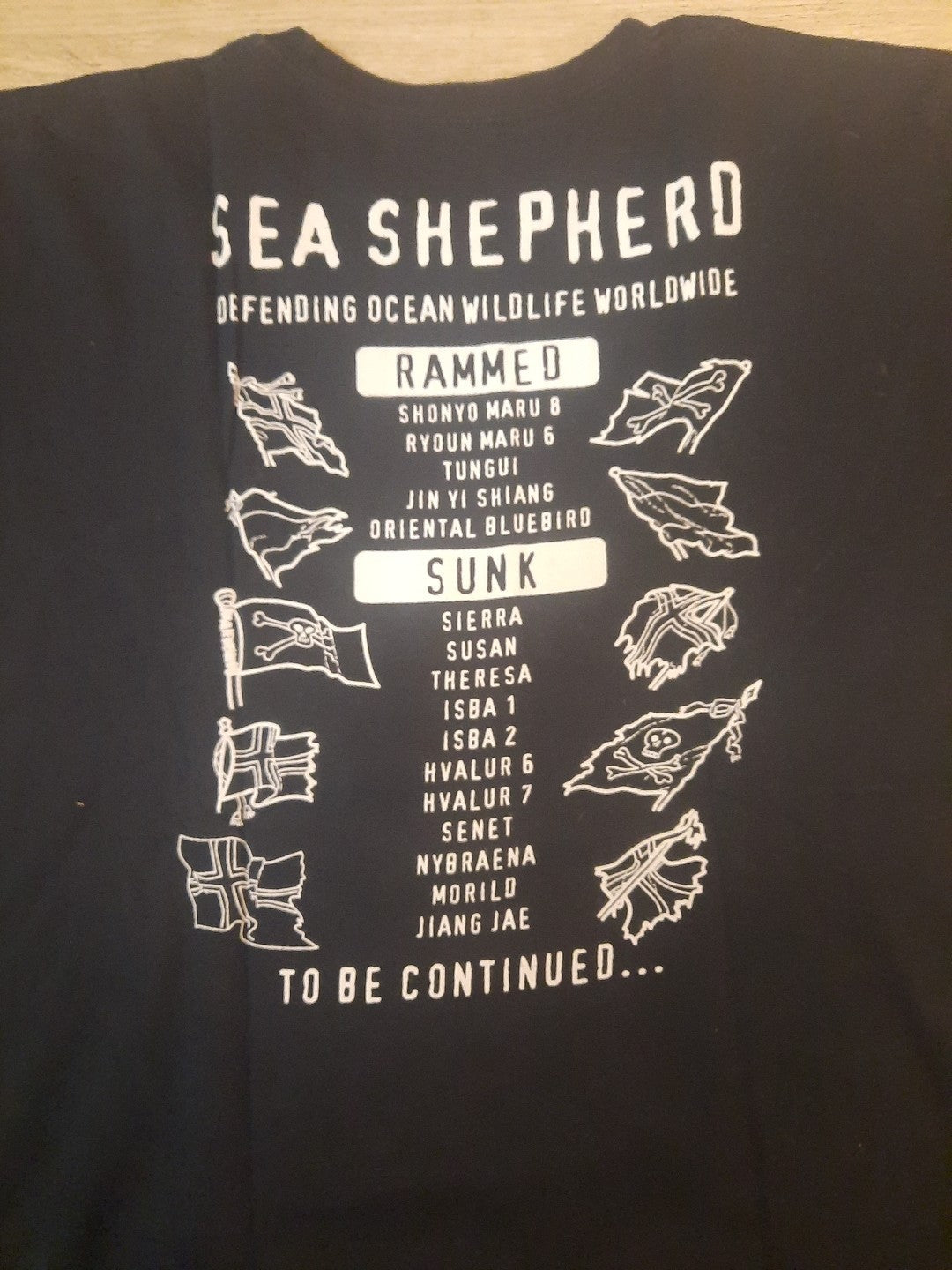 Sea Shepherd T shirt Herren DEFENDING OCEAN WILDLIFE WORLDOWIDE6