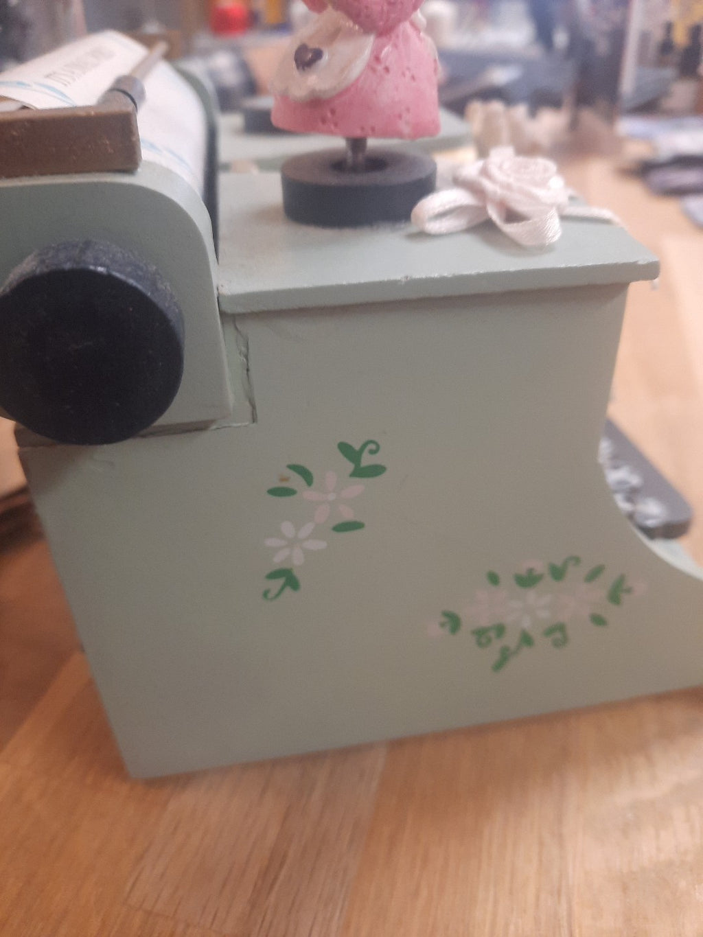 Spieluhr vintage Schreibmaschine  Bewegliche Bären10