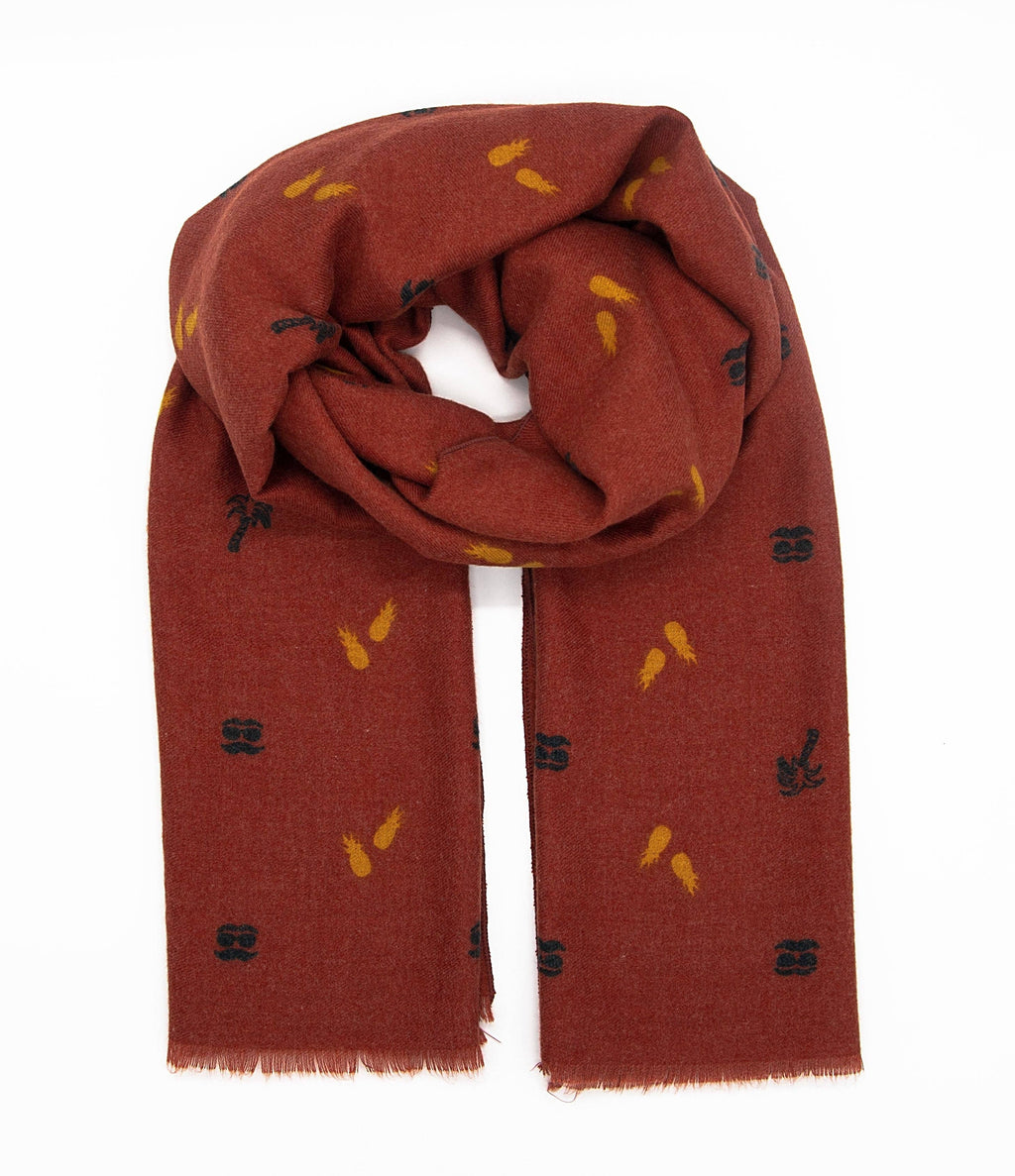 Warmer Baumwoll-Schal für Herren mit Vintage-Muster