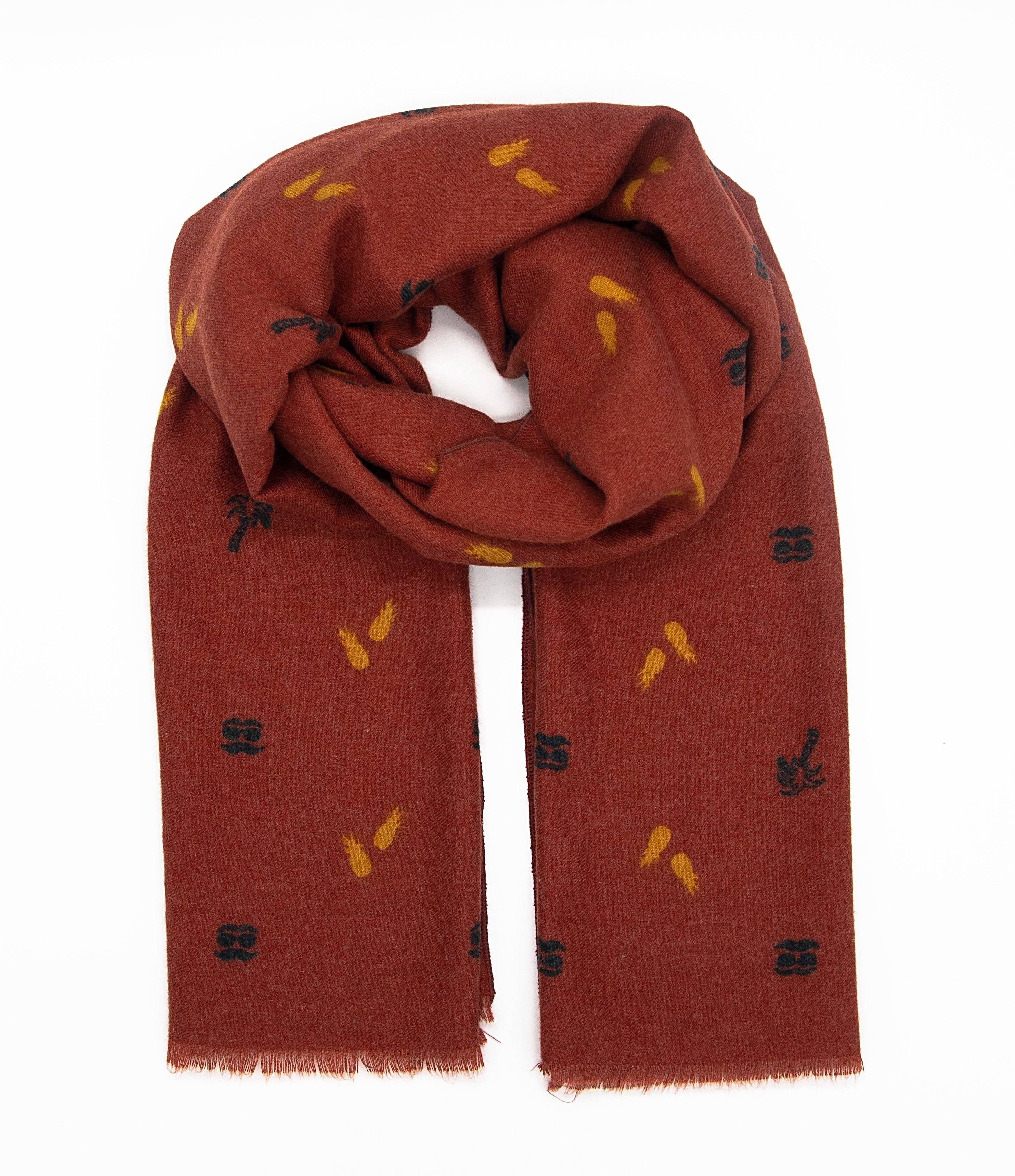 Warmer Baumwoll-Schal für Herren mit Vintage-Muster