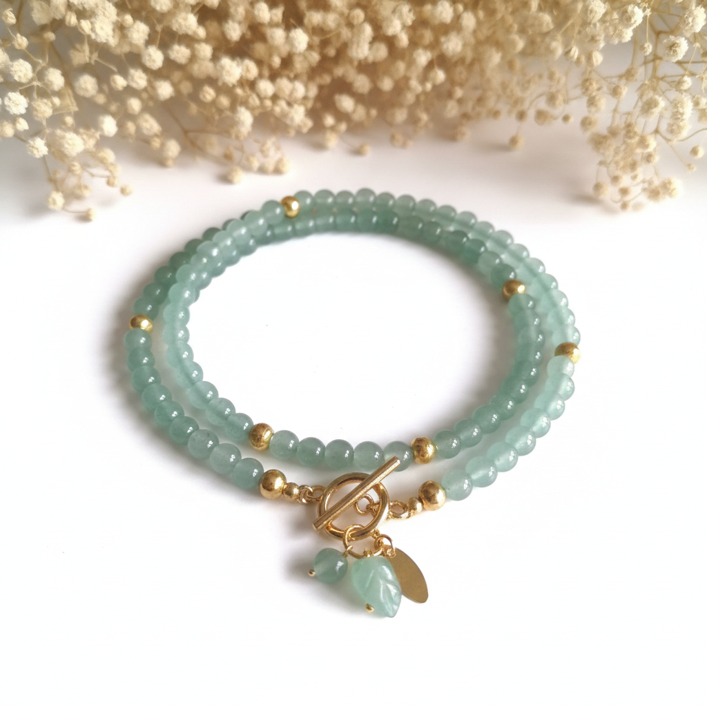 Grüner Aventurin-Steinanhänger