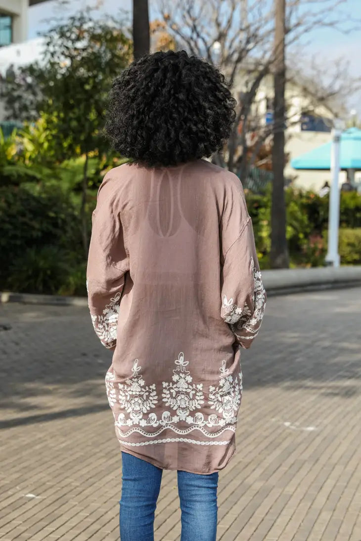 LETO ACCESSOIRES leichter Kimono