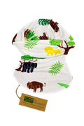 Weißes Bandana mit Tiermuster