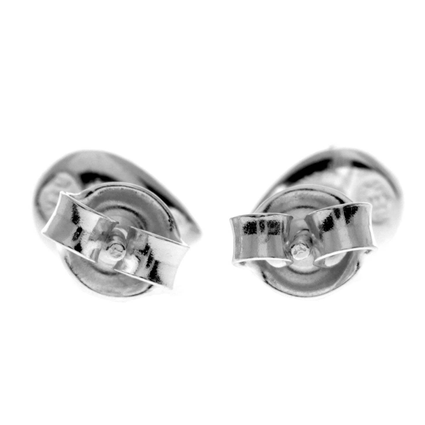 Ohrstecker mit kleinen Birnen aus 925er-Sterlingsilber und echtem baltischem Bernstein — AA013