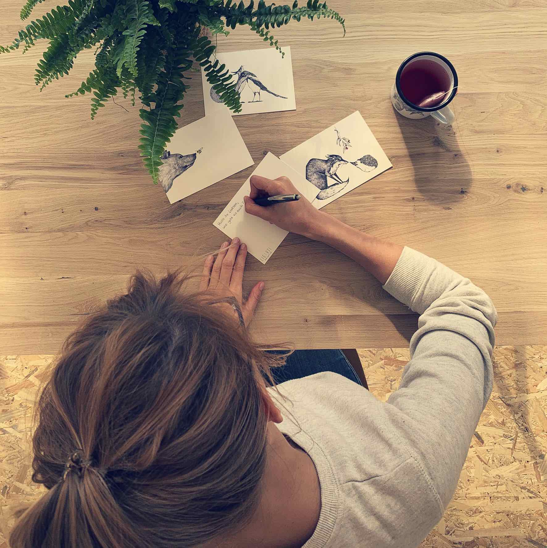 Postkarte [Bambuspapier] - Känguru