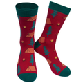 Campingsocken aus Bambus für Herren, Neuheit, Wandersocken, Rot