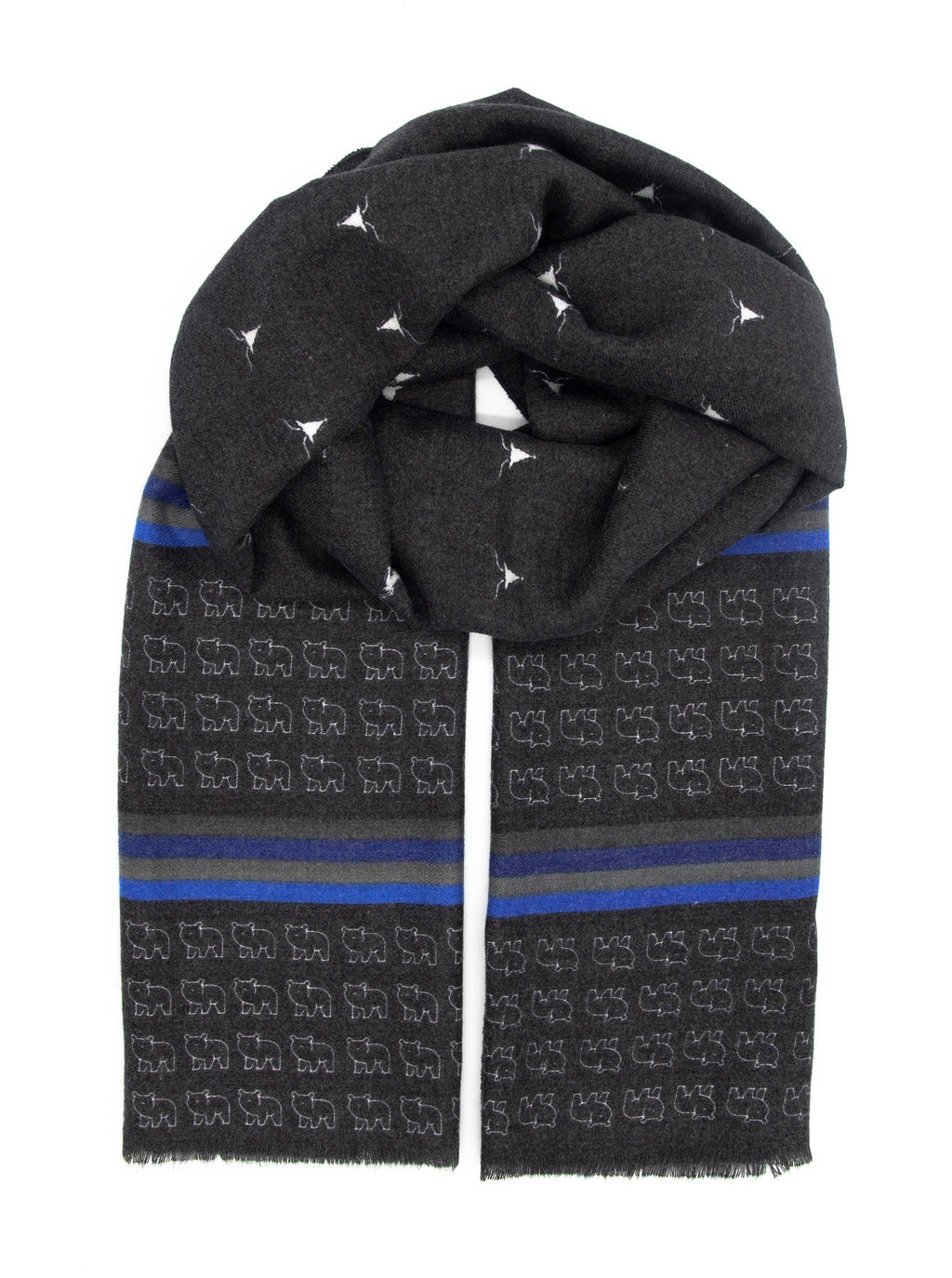Warmer Baumwollschal für Herren mit Tiermotiven