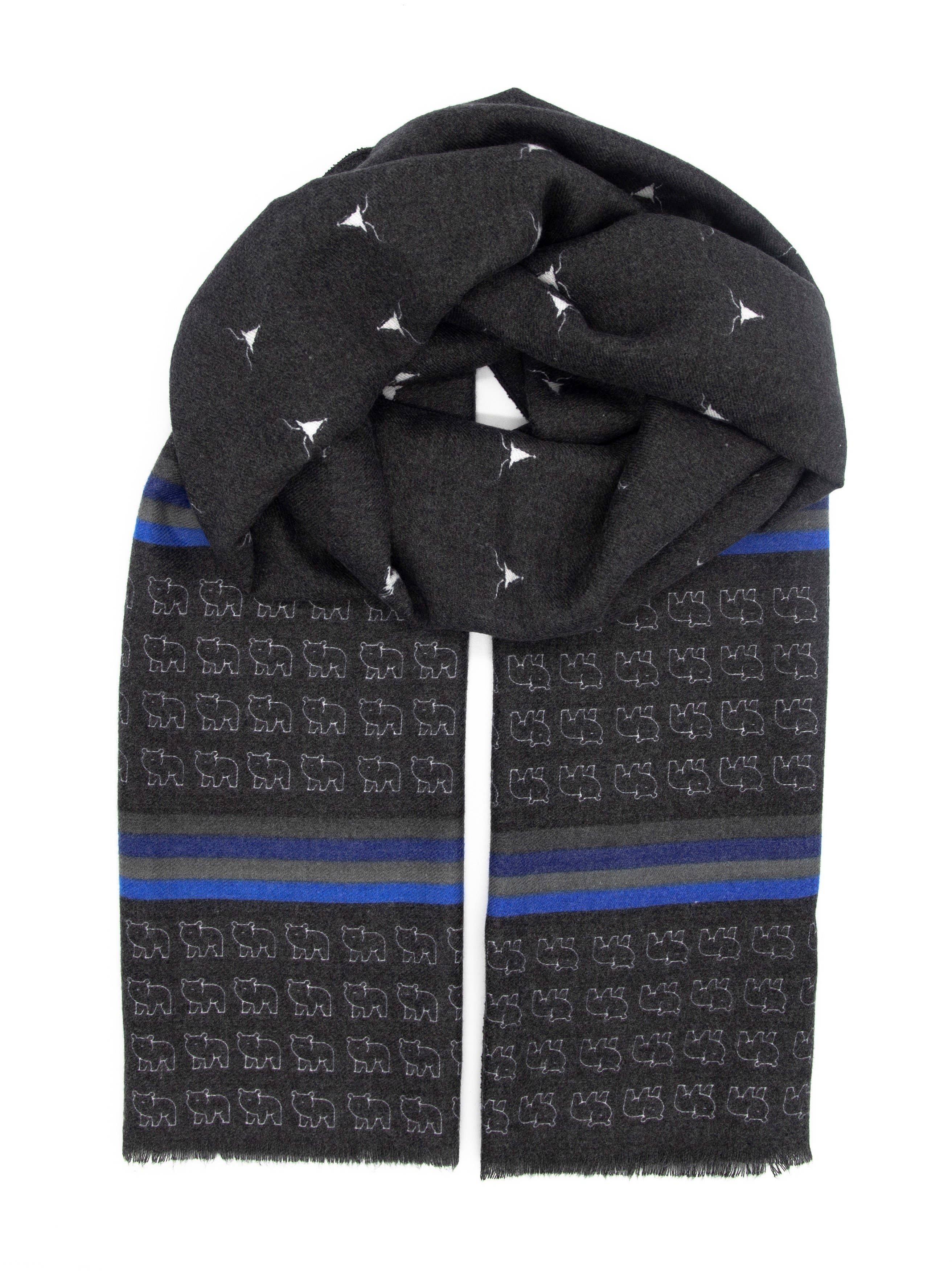 Warmer Baumwollschal für Herren mit Tiermotiven