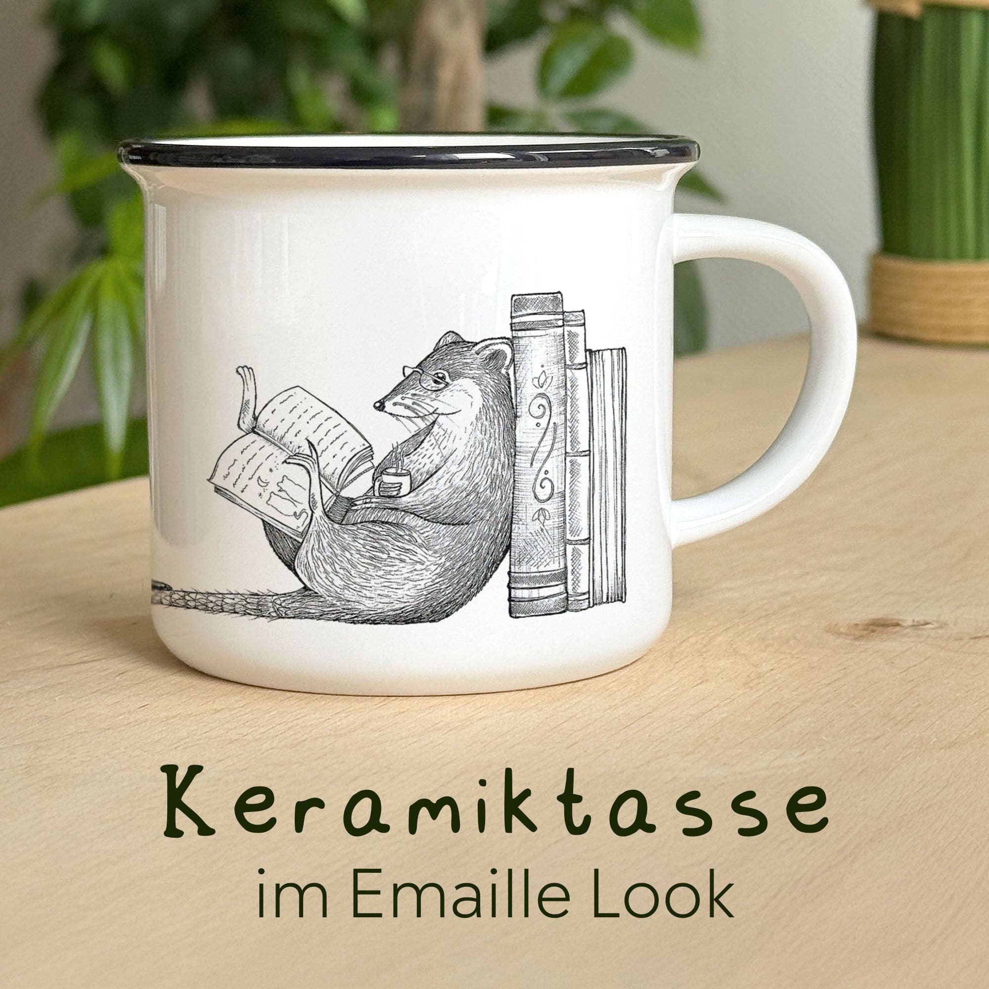 LIGARTI Keramiktasse – Leseratte