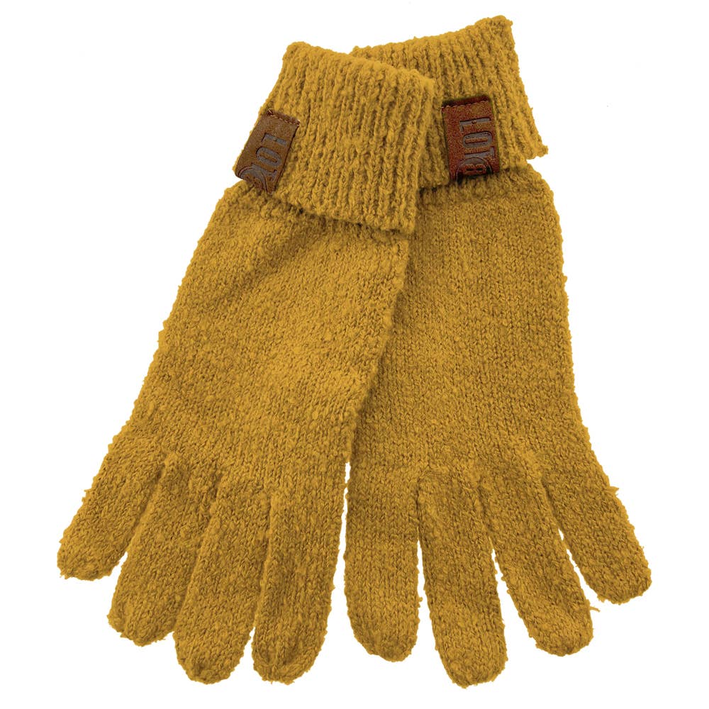 Strickhandschuhe Roos Ocher