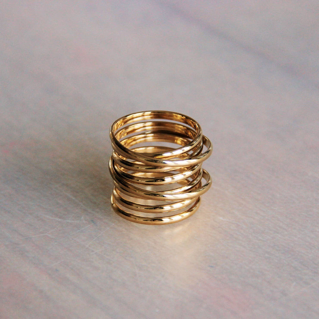 Mehrschichtiger XL-Ring aus Edelstahl — Gold
