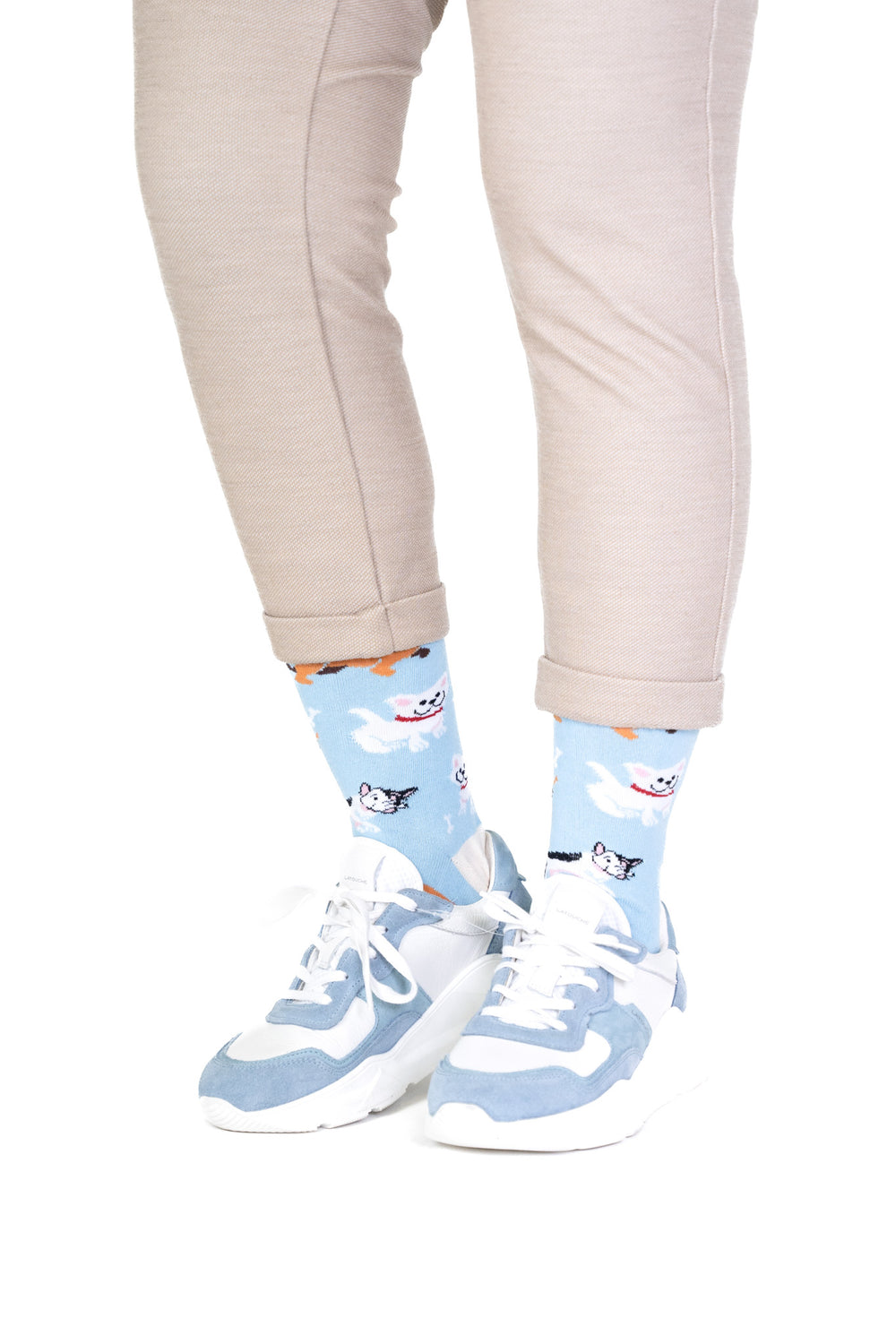 Billy Brown Nahtlose hellblaue Hundesocken aus Bio-Baumwolle