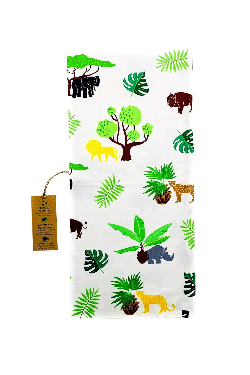 Weißes Bandana mit Tiermuster
