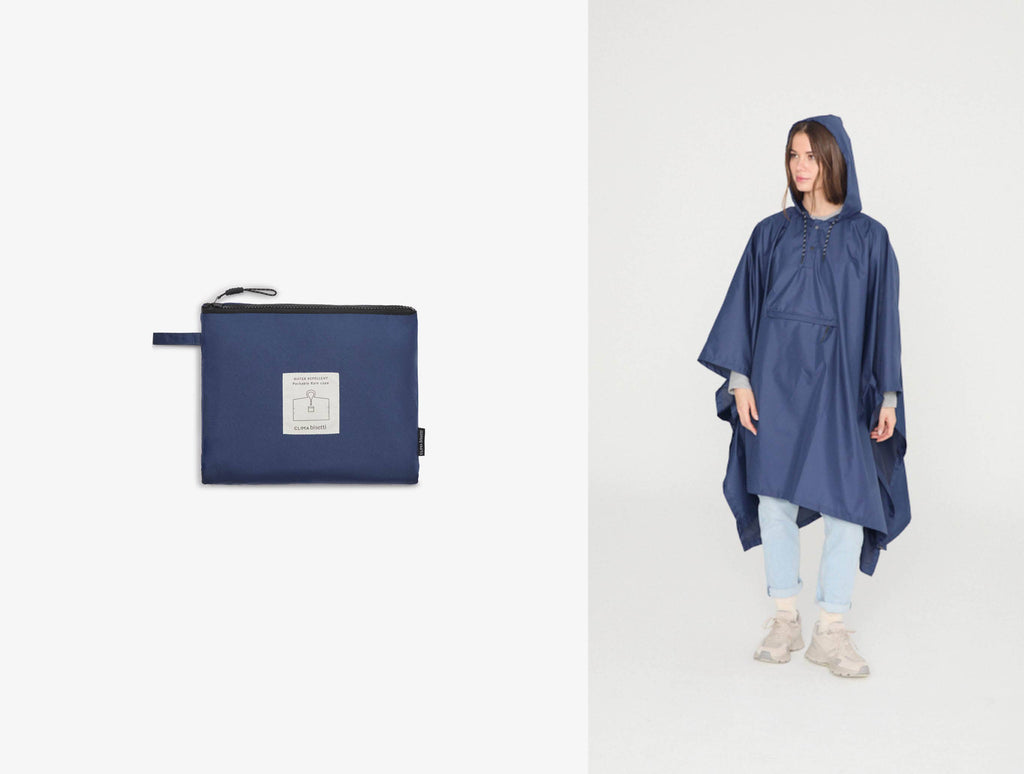 Wasserdichter Falt-Poncho aus recyceltem Polyester