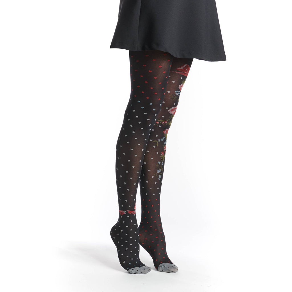 FIL DE JOUR Asymmetrische 30-Denier-Strumpfhose mit Knotenmuster