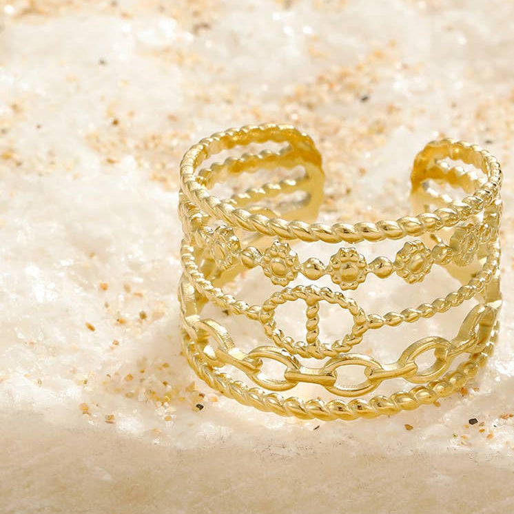 Ring aus Edelstahl - Verstellbar